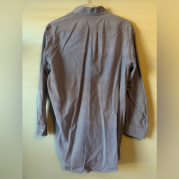 Ralph Lauren medium 16 32/33, Yarmouth blue checkered button down dress shirt - Picture 2 of 4